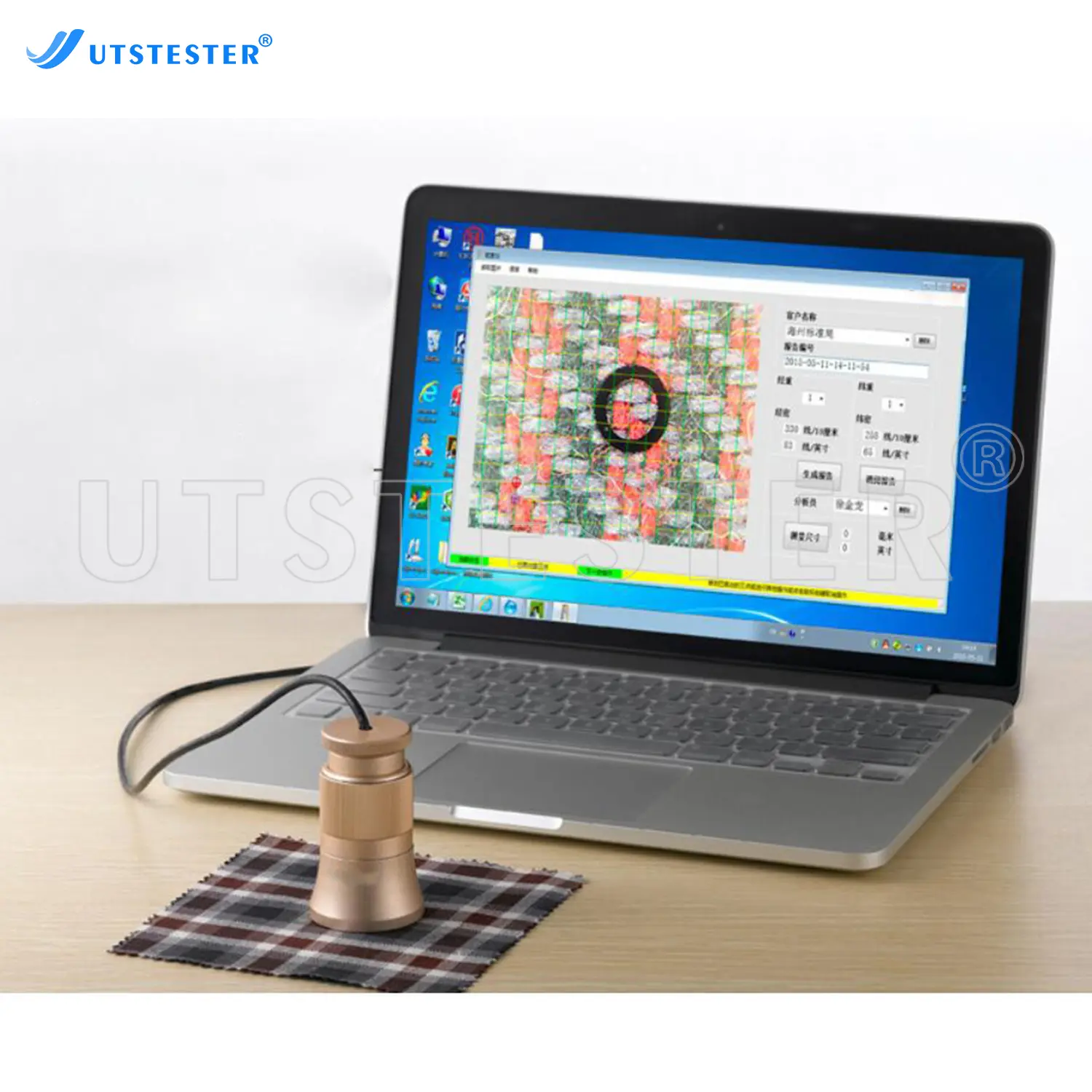 Semi-Auto Digital Fabric Pick Counter Thread Ya...
